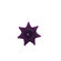 SA62 FIOLET Świeca z wosku pszczelego gwiazdka zdobiona fioletowa
